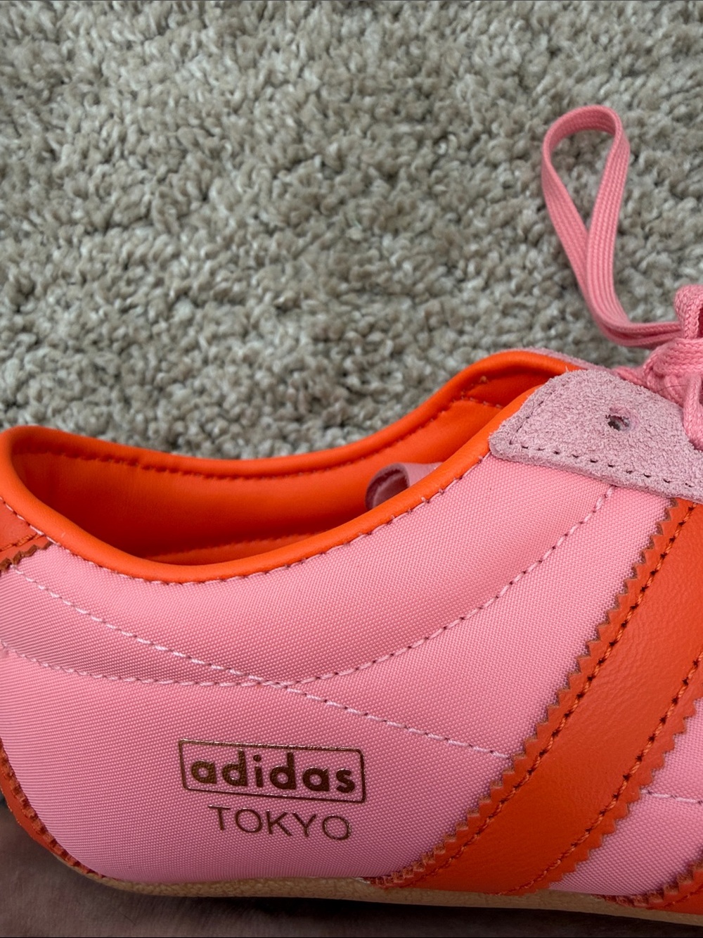 adidas Tokyo Pink and Orange Women's Low-Profile Sneakers - Picture 4 of 5